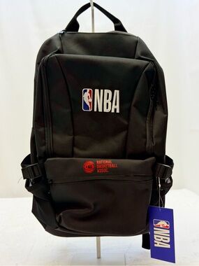NBA Black Backpack with White and Red Logo